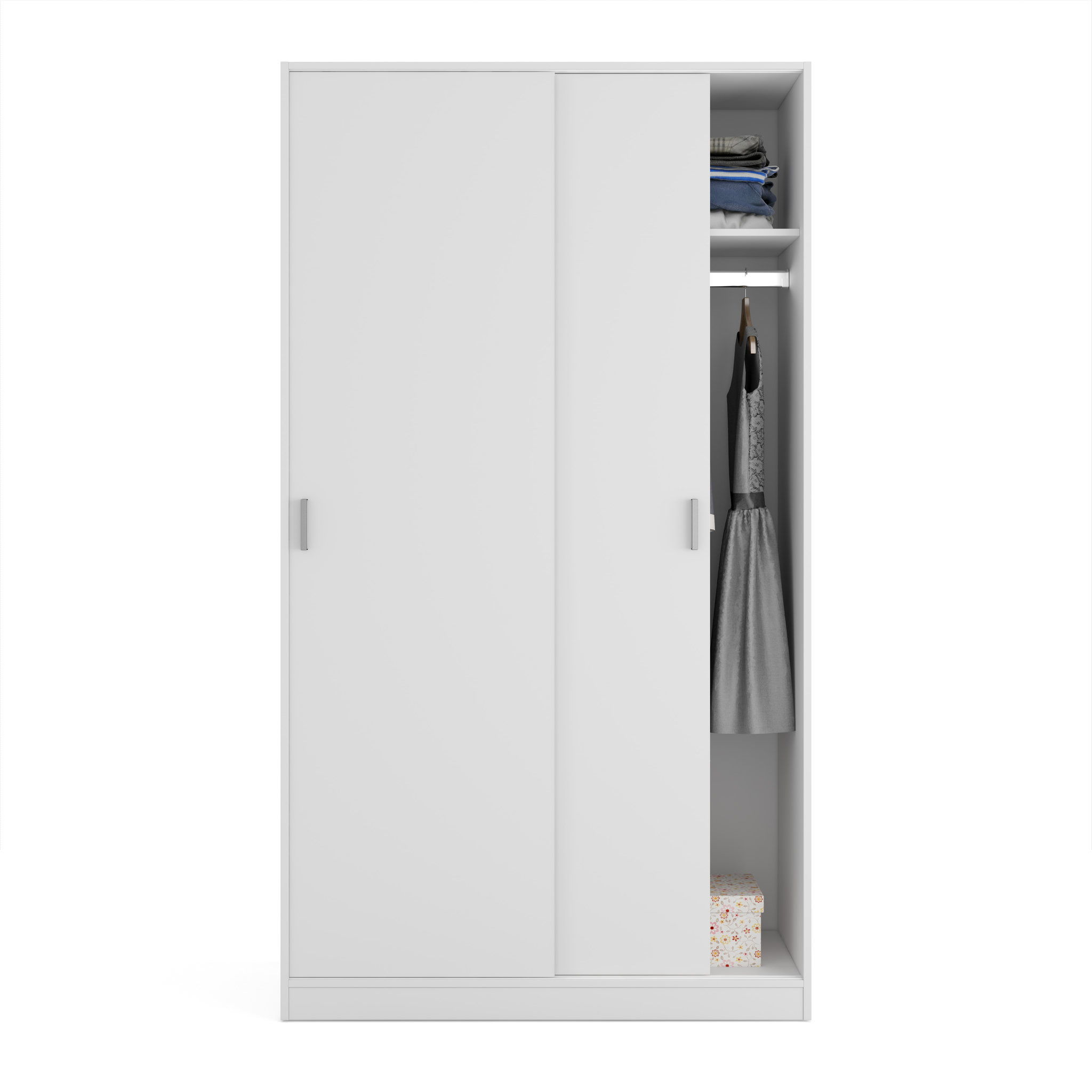 Voir la diapositive 2 : Armoire 2 Portes Coulissantes  L 100 x H 200cm 
