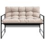 Voir la diapositive 4 : VIDAXL Banc de jardin avec coussin taupe 113 cm acier