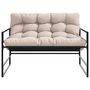 Voir la diapositive 4 : VIDAXL Banc de jardin avec coussin taupe 113 cm acier