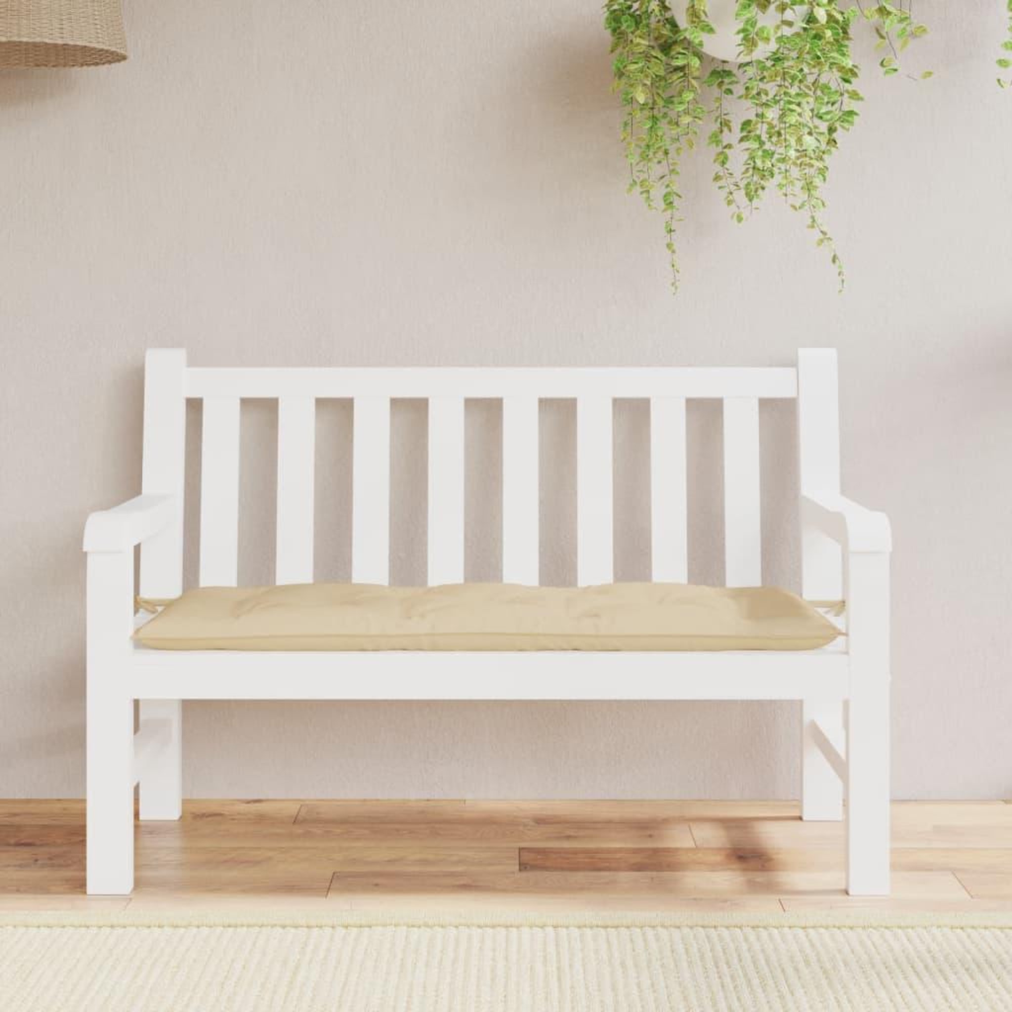 Voir la diapositive 3 : VIDAXL Coussin de banc de jardin beige 120x50x7 cm tissu oxford