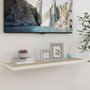 Voir la diapositive 1 : VIDAXL Etagere flottante murale Chene et blanc 90x23,5x3,8 cm MDF