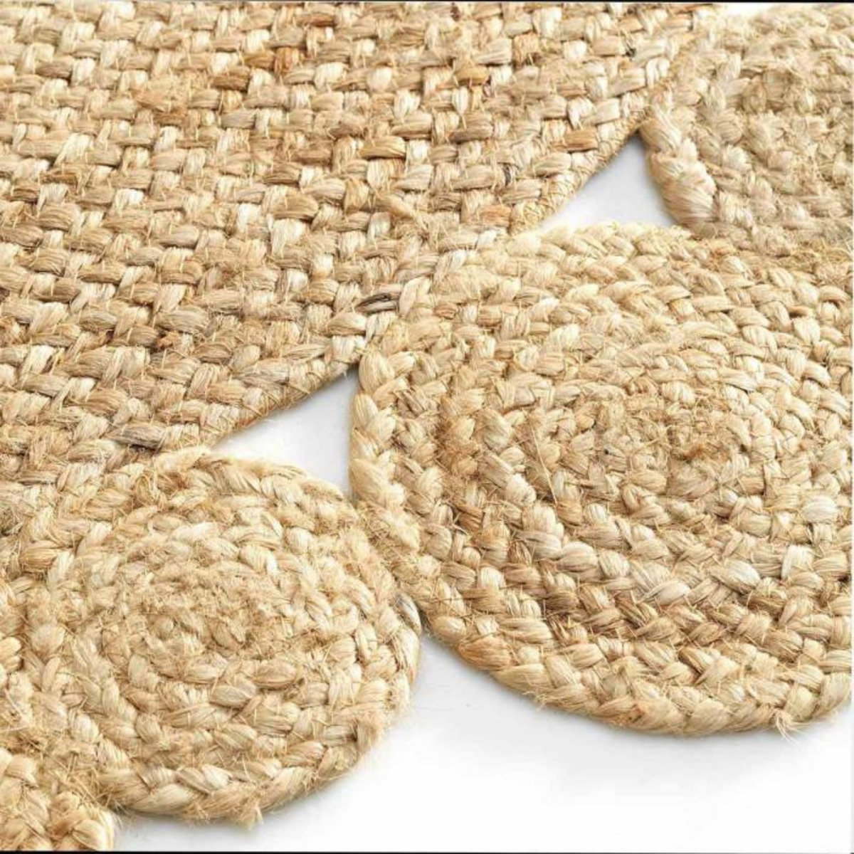 Paris Prix Tapis Déco Rond en Jute  Cordou  90cm Naturel