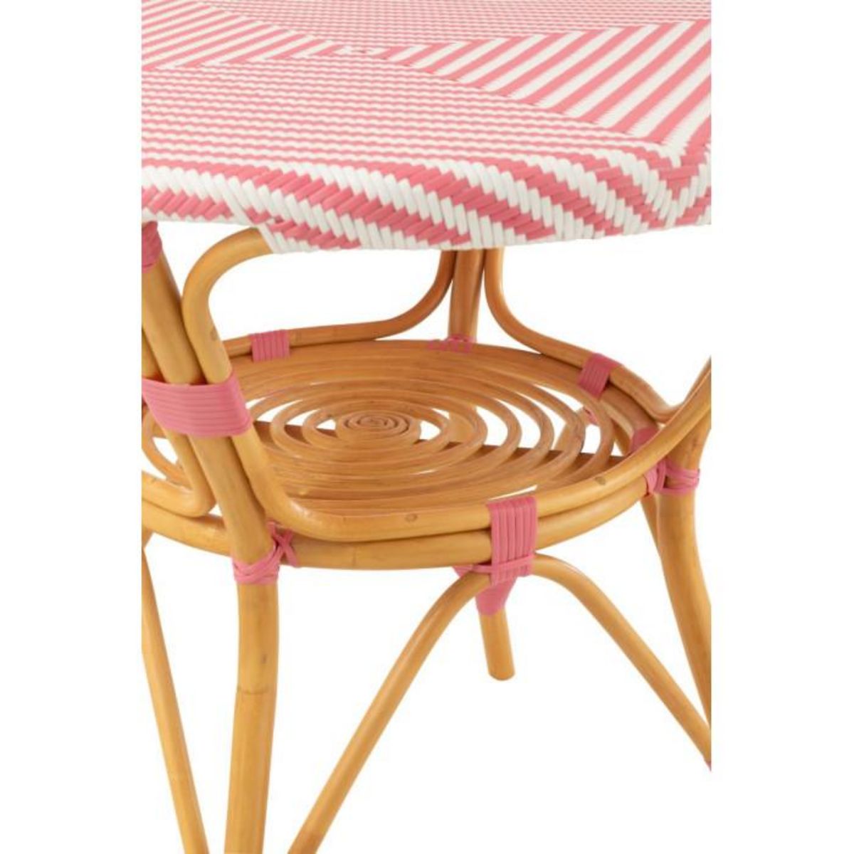 Paris Prix Table à Manger en Rotin  Danial  90cm Rose