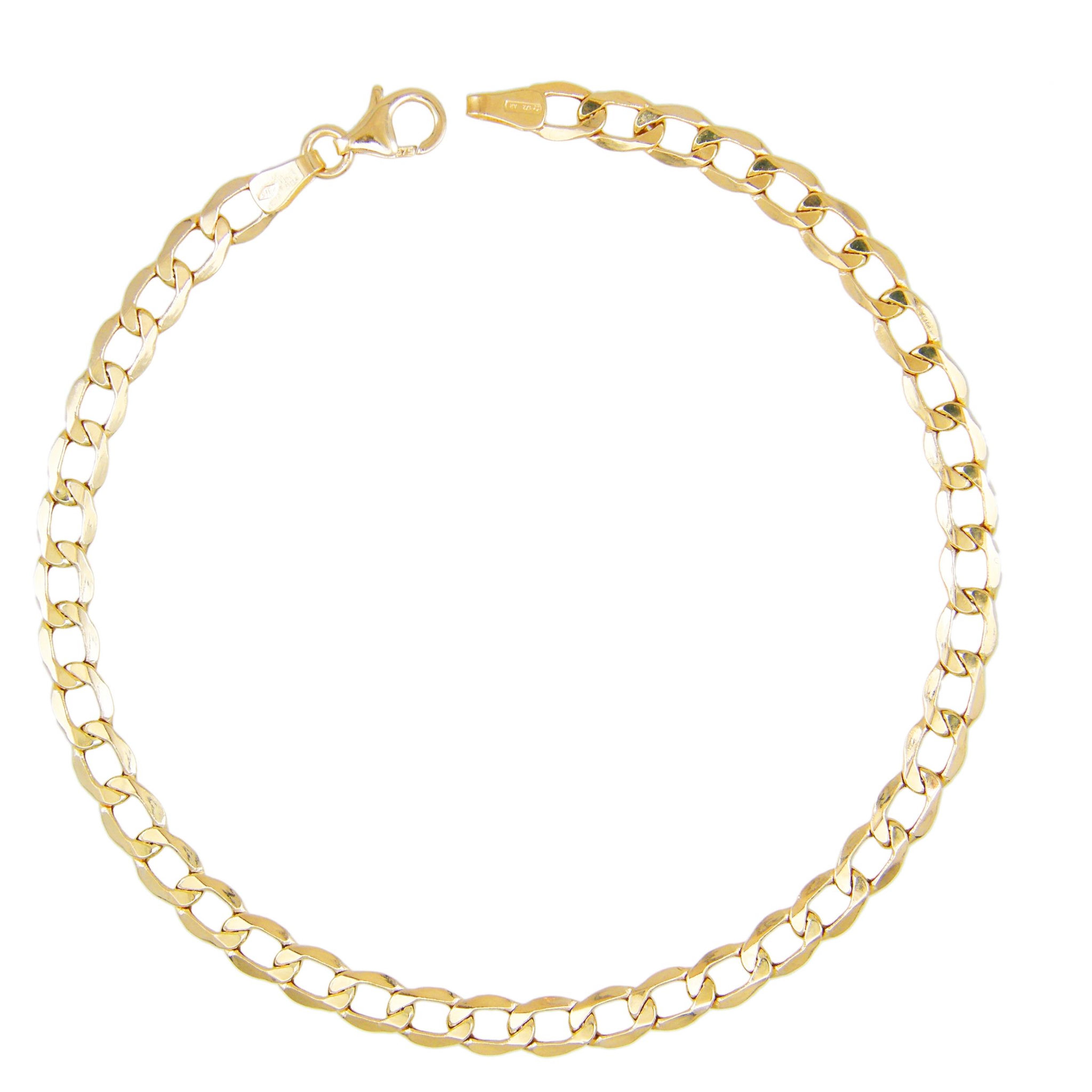 L'ATELIER D'AZUR Bracelet Or 18 Carats 750/000 - Maille Gourmette Jaune - Homme