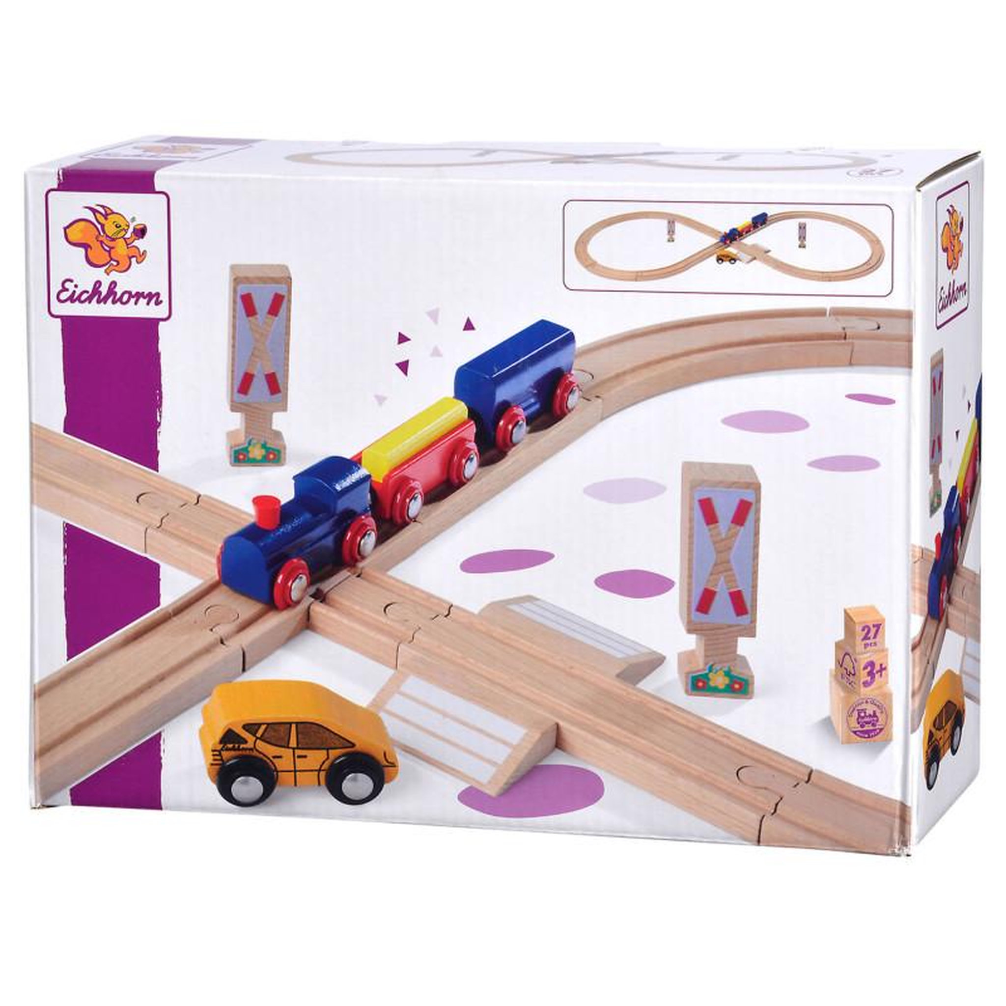 Voir la diapositive 1 : Eichhorn Eichhorn Train Track 8 Figure Playset, 27dlg. 100006202