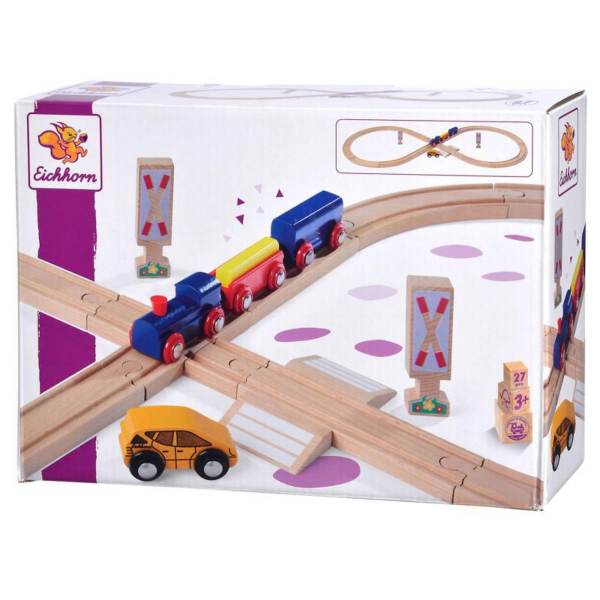 Eichhorn Eichhorn Train Track 8 Figure Playset, 27dlg. 100006202