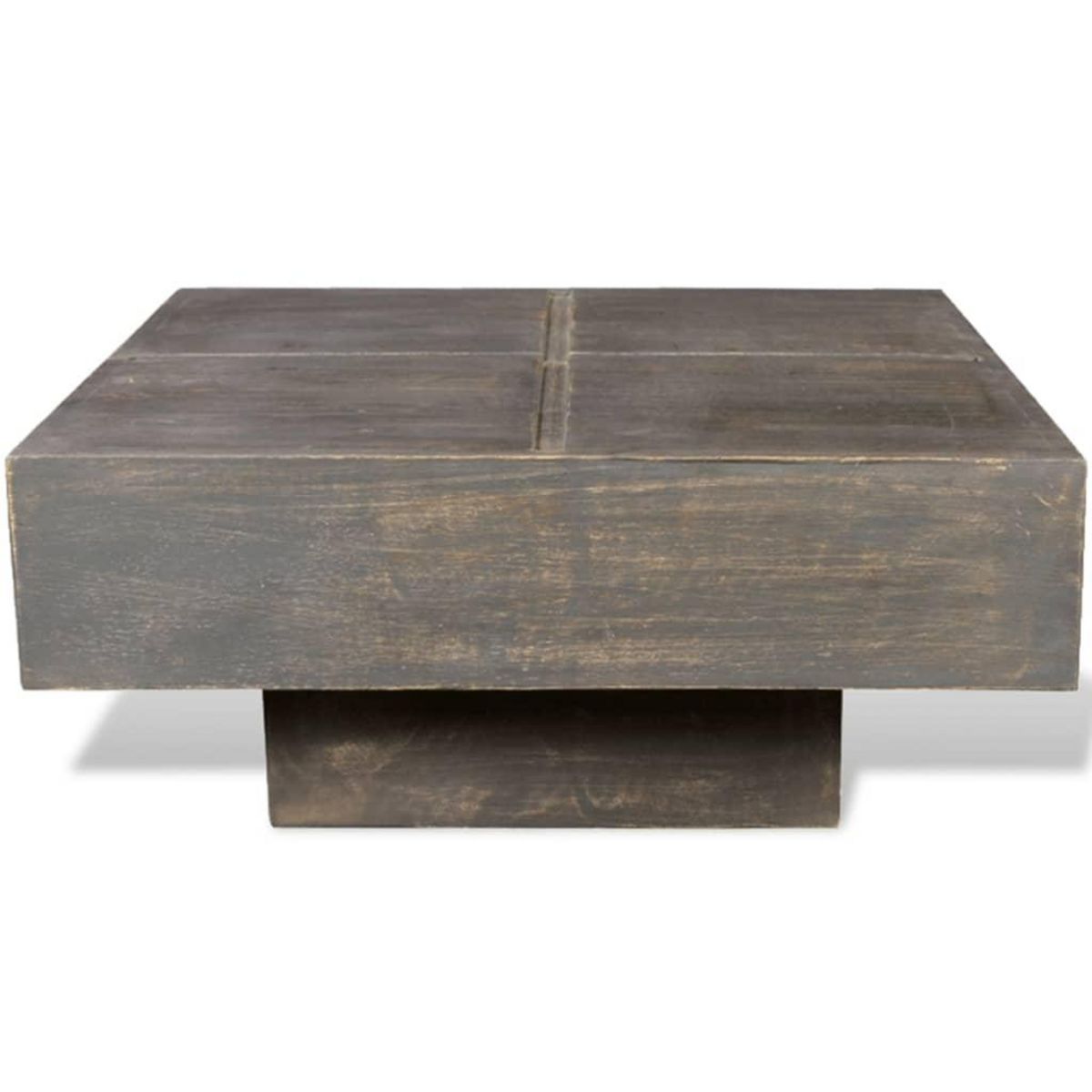 VIDAXL Table basse carree Marron fonce Bois massif de manguier
