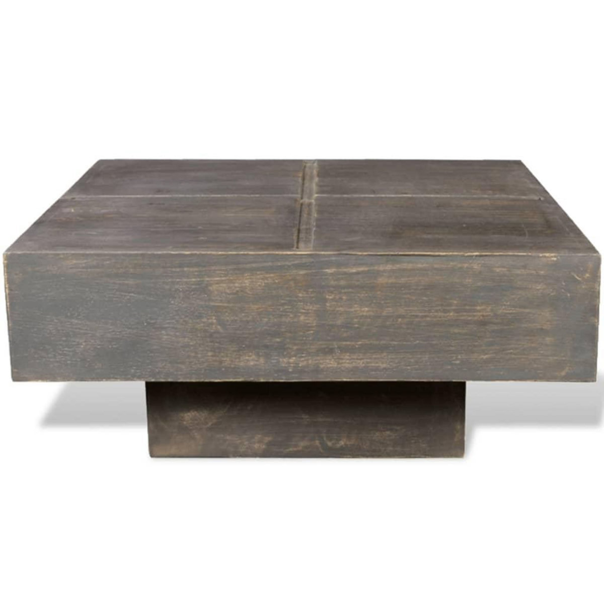 VIDAXL Table basse carree Marron fonce Bois massif de manguier