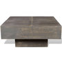 Voir la diapositive 2 : VIDAXL Table basse carree Marron fonce Bois massif de manguier