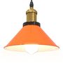 Voir la diapositive 5 : VIDAXL Lampe suspendue reglable hauteur E27 orange brillant metal