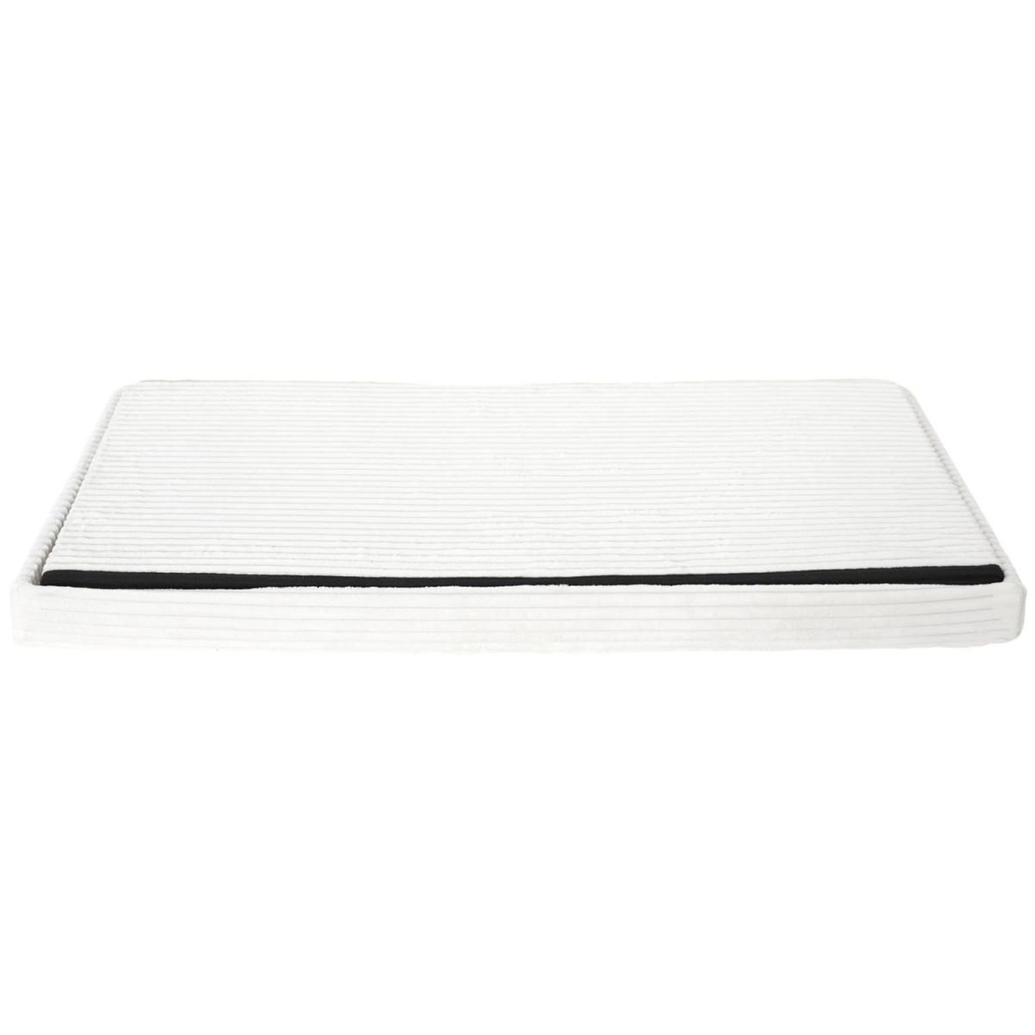 Voir la diapositive 4 : The Home Deco Factory Banc coffre pliable côtelé  scott  76cm beige