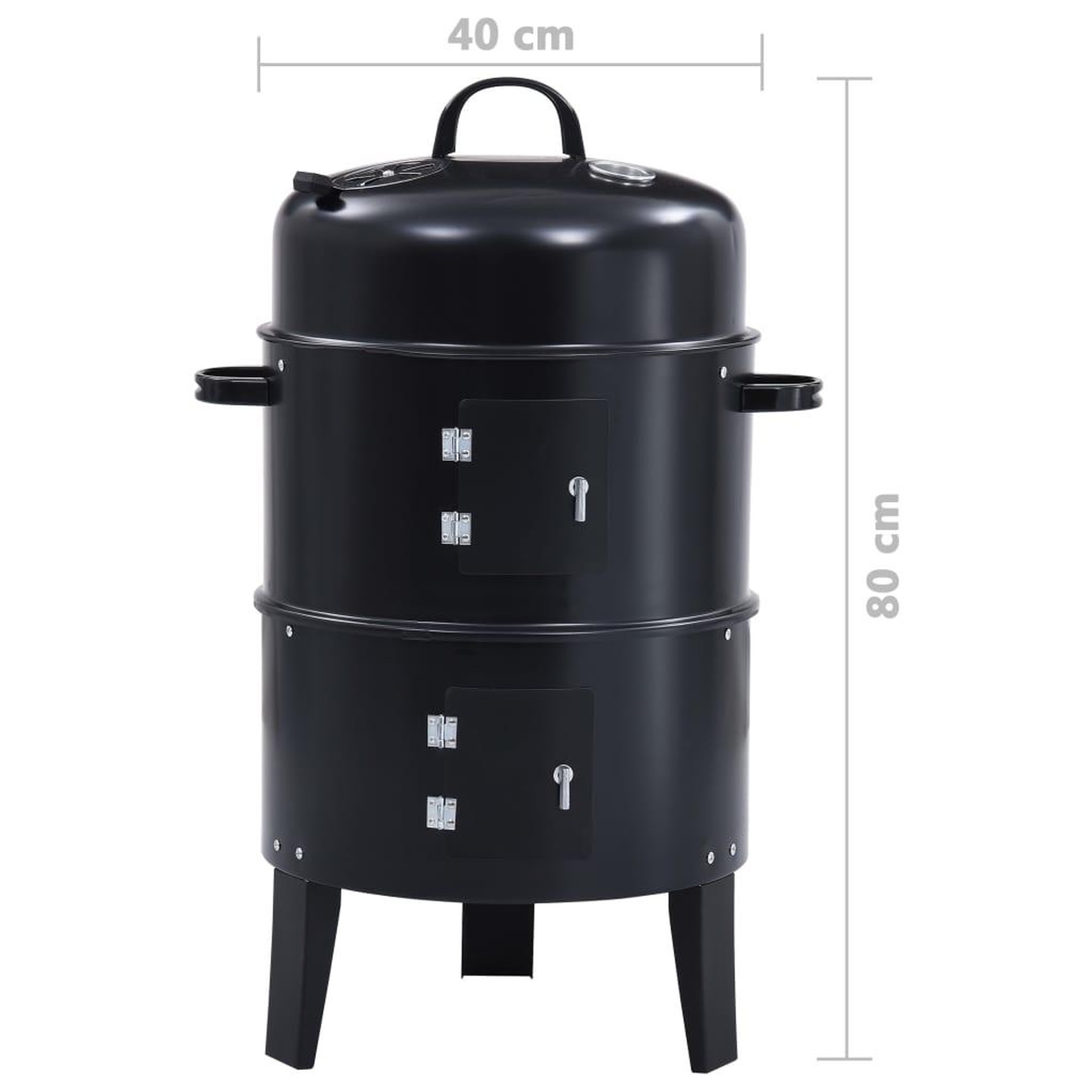 Voir la diapositive 6 : VIDAXL Gril barbecue au charbon 3 en 1 40x80 cm