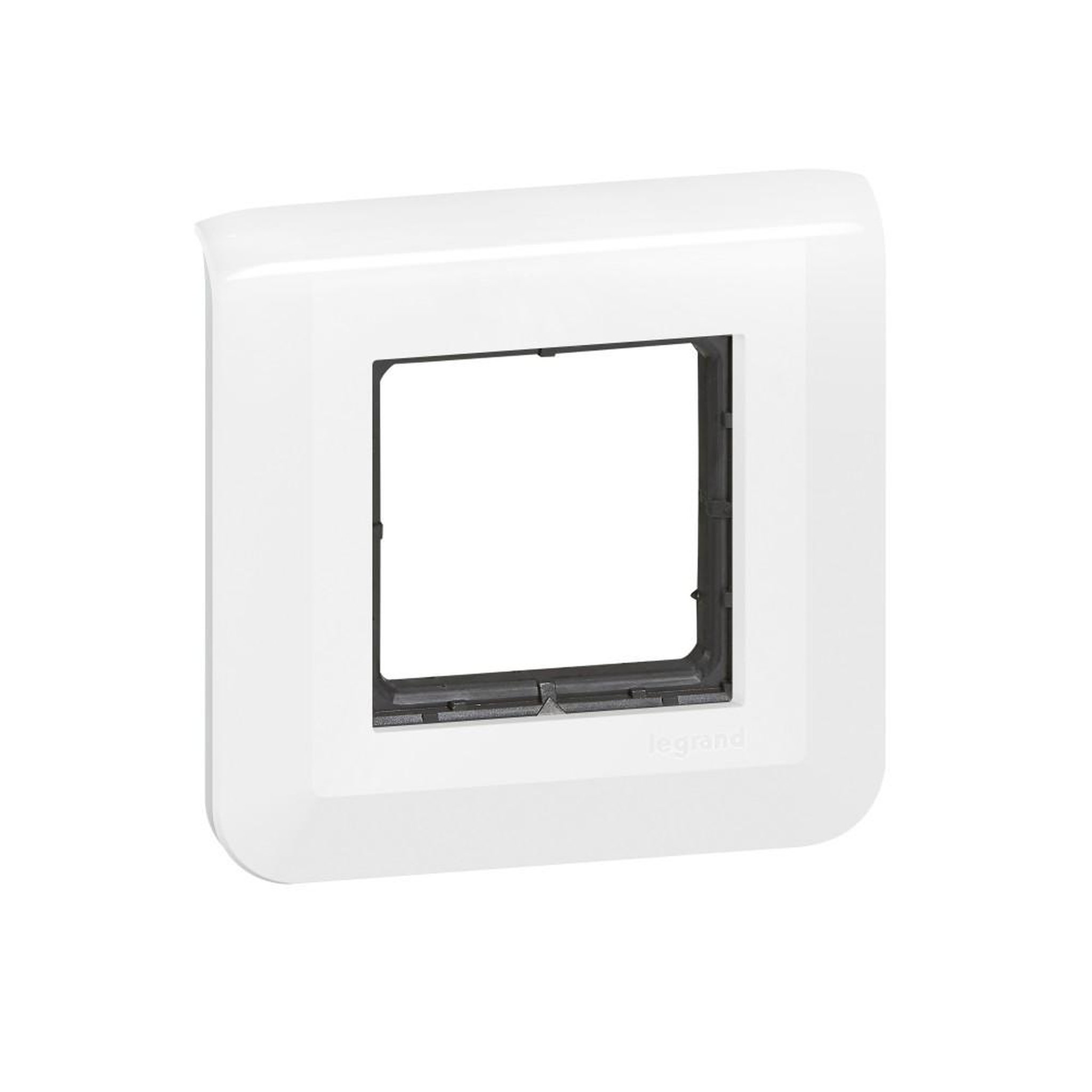 Legrand Support à vis et plaque simple Mosaic, LEGRAND, blanche