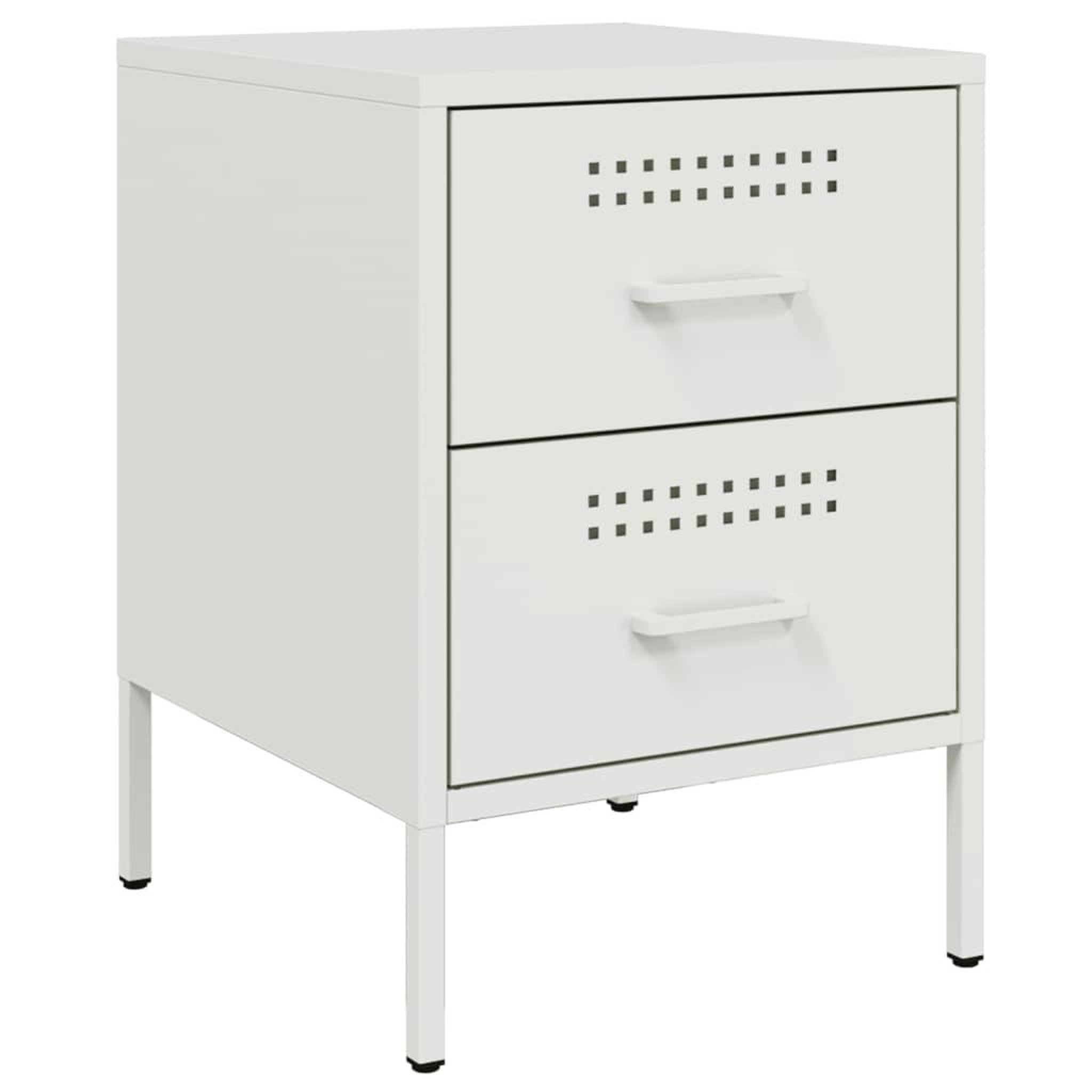 Voir la diapositive 5 : VIDAXL Tables de chevet 2 pcs blanc 36x39x50,5 cm acier