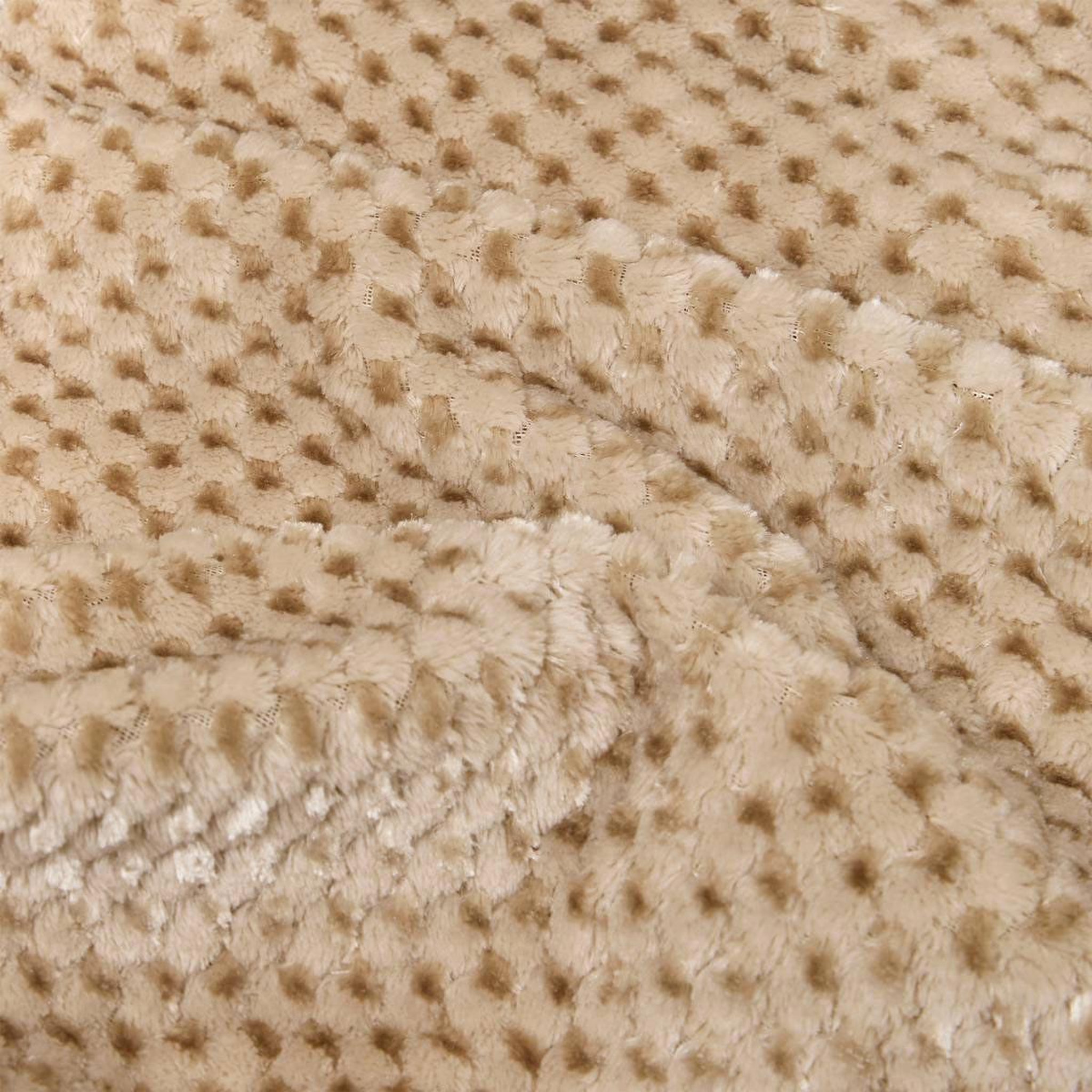Voir la diapositive 3 : ATMOSPHERA Plaid sherpa en flanelle  lyno  130x170cm beige