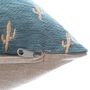 Voir la diapositive 3 : ATMOSPHERA Housse de Coussin  Chen Cact  40x40cm Bleu