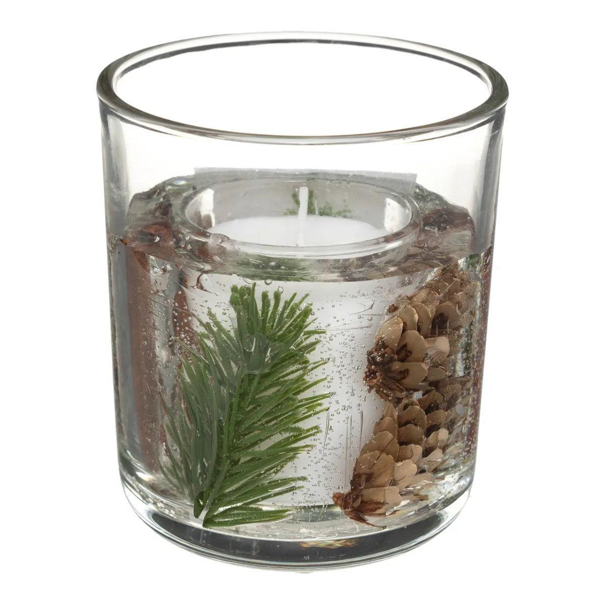 ATMOSPHERA Bougie déco  branche  90g blanc