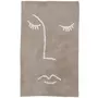 GUY LEVASSEUR Tapis de bain en coton fantaisie taupe 50x80cm