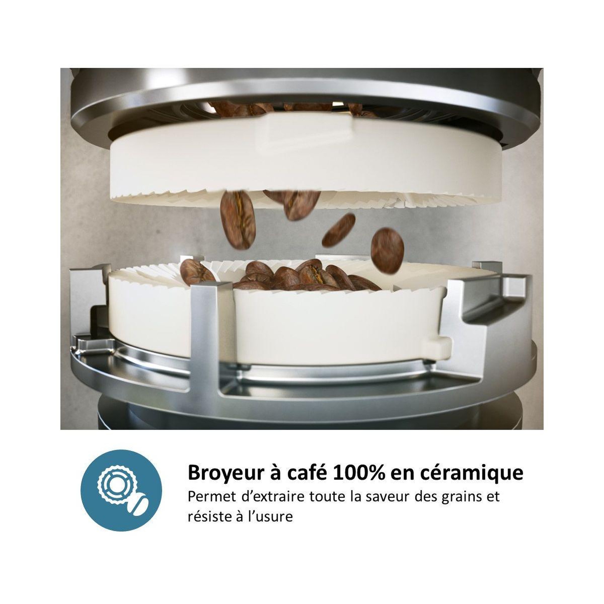 Voir la diapositive 5 : Philips Expresso Broyeur EP2224/90 Noir Gris Perle série 2200 SilentBrew