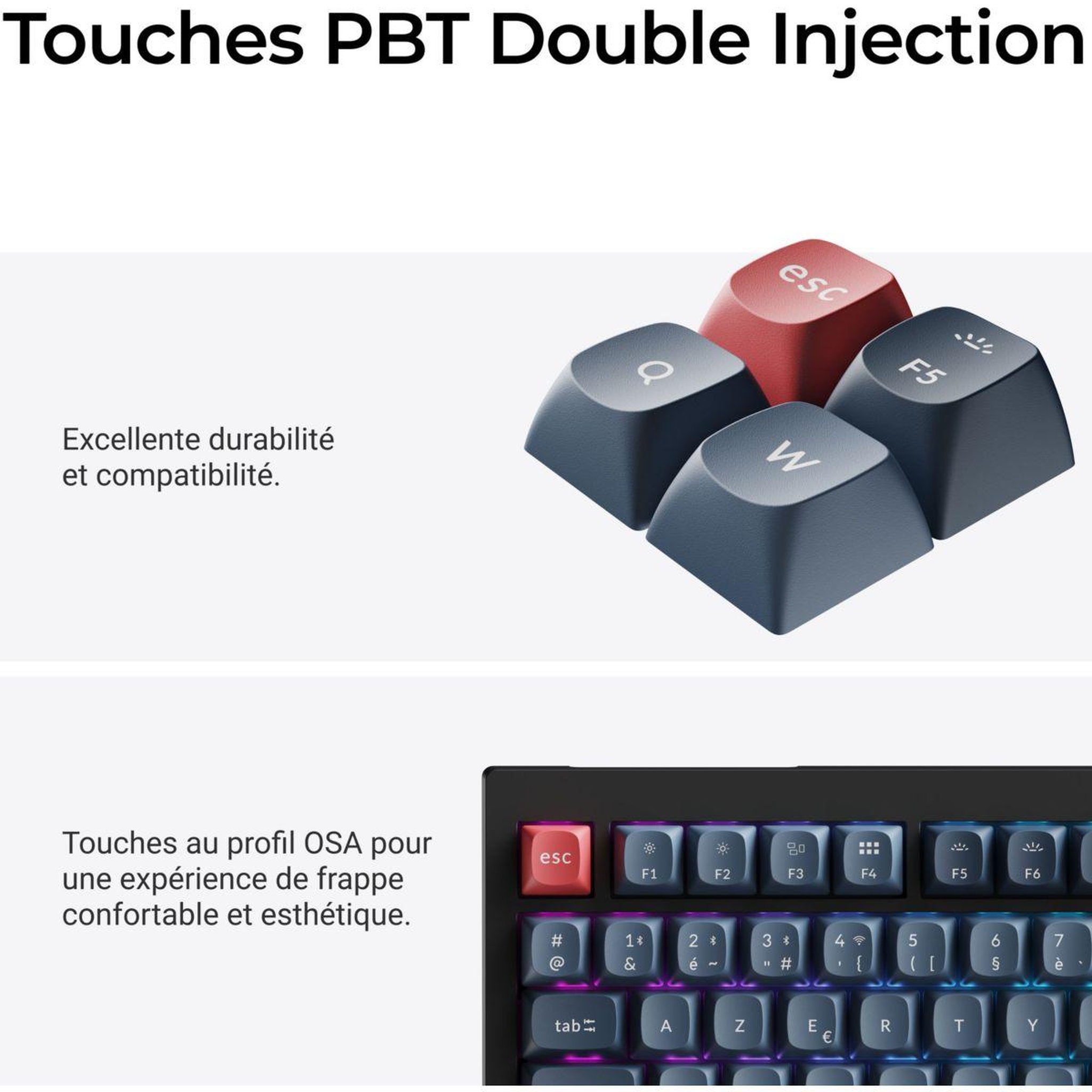 Voir la diapositive 5 : KEYCHRON Clavier gamer sans fil V6 Max QMK/VIA Wireles