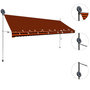 Voir la diapositive 4 : VIDAXL Auvent manuel retractable avec LED 400 cm Orange et marron