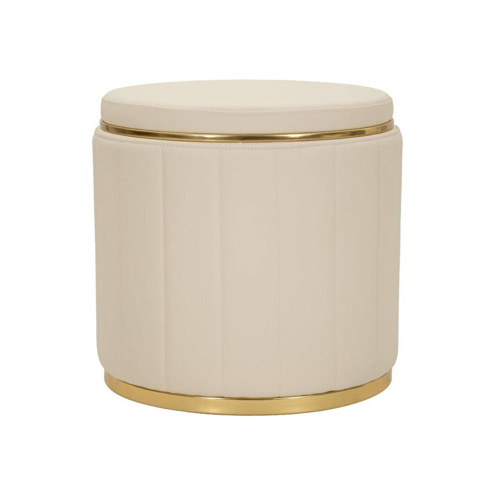 Paris Prix Pouf coffre design  london  46cm beige