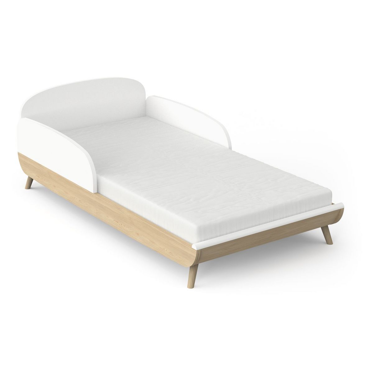 Lit bébé évolutif 70x140 cm blanc LINIA 