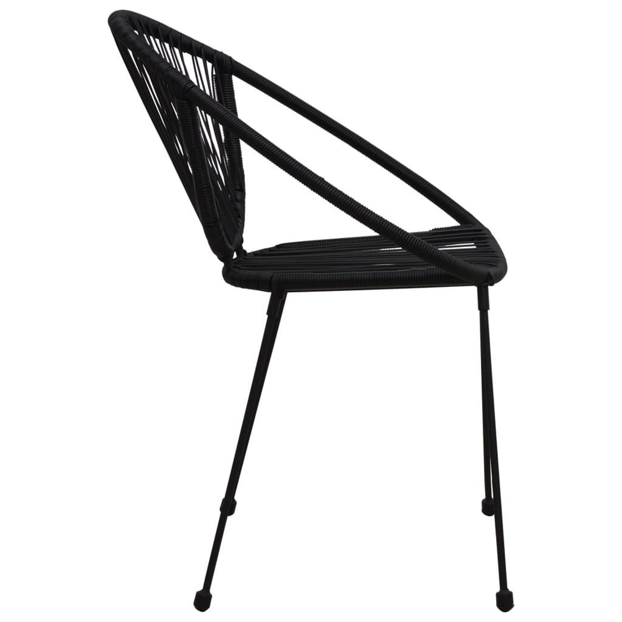 Voir la diapositive 4 : VIDAXL Chaises de jardin lot de 2 PVC Rotin Noir