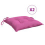 Voir la diapositive 2 : VIDAXL Coussins de chaise lot de 4 rose 40x40x7 cm tissu