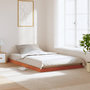 Voir la diapositive 1 : VIDAXL Cadre de lit sans matelas cire marron 120x200cm bois pin massif