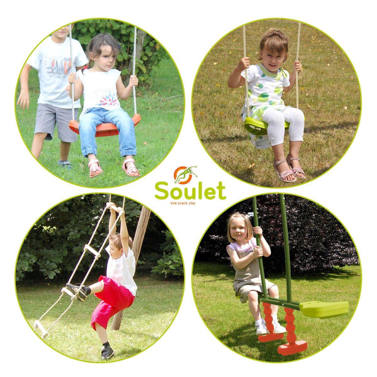 Soulet Portique balançoire -  Bois - H2,20m - GABIN