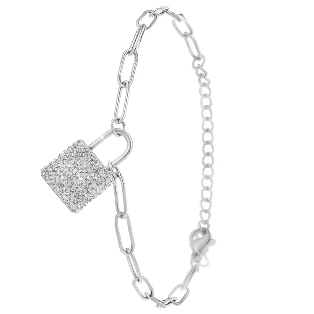 SC CRYSTAL Bracelet cadenas par SC Crystal orné de Cristaux scintillants