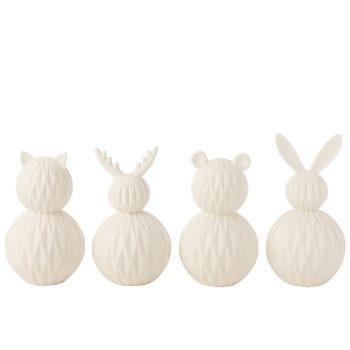 Paris Prix Lampe à Poser LED en Porcelaine  Renne  23cm Blanc