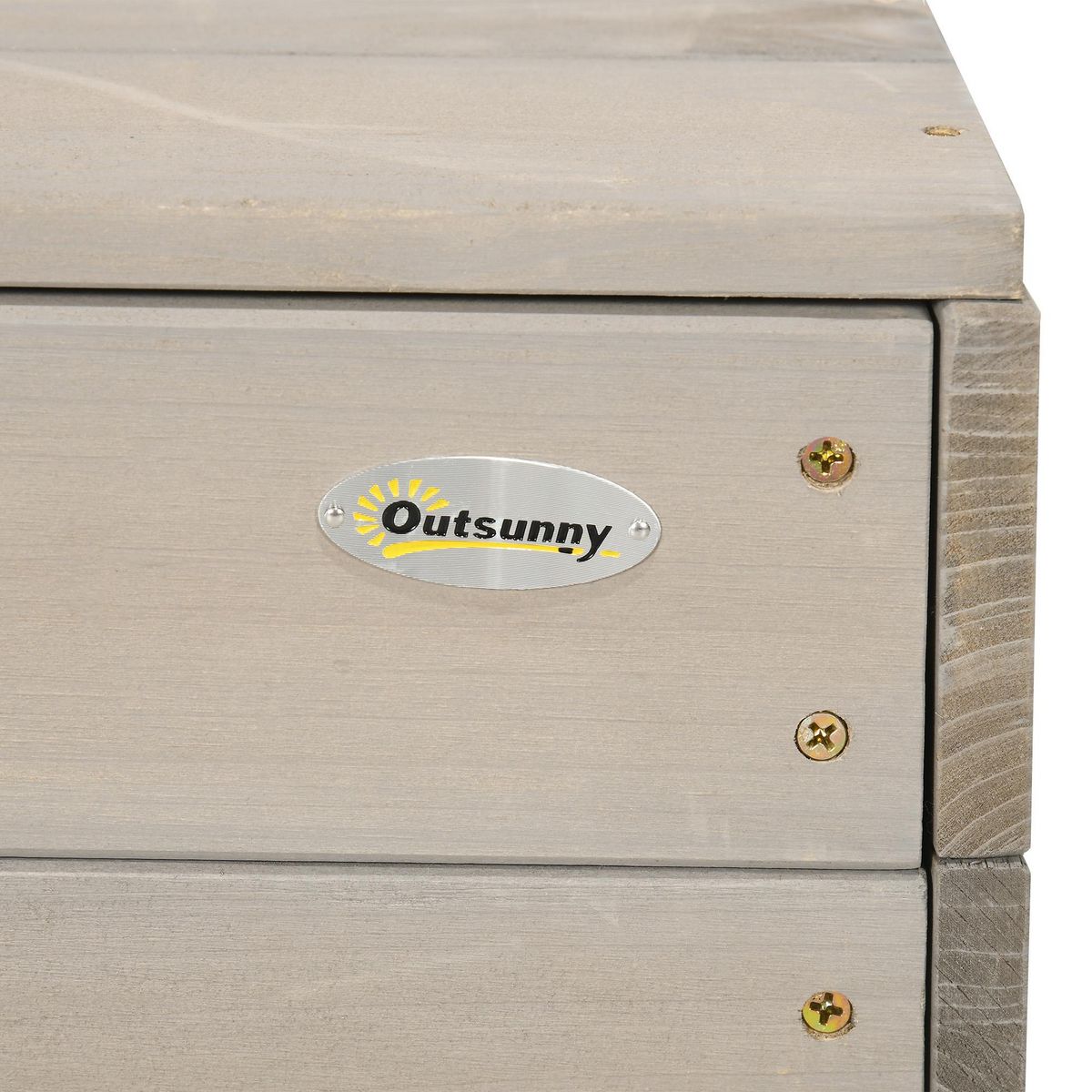 OUTSUNNY Bac à sable bois carré dim. 1,18L x 1,13l x 1,10H m - hauteur, inclinaison toit réglable, refermable - tableau, jeu - bois sapin gris