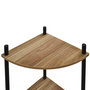 Voir la diapositive 4 : Paris Prix Étagère d'Angle 4 Niveaux  Carol  112cm Marron