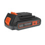 Voir la diapositive 1 : Black & Decker Batterie Slide Pack LITHIUM 18 volts - 2 Ah