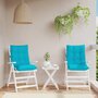 Voir la diapositive 1 : VIDAXL Coussins de chaise a dossier bas lot de 2 turquoise