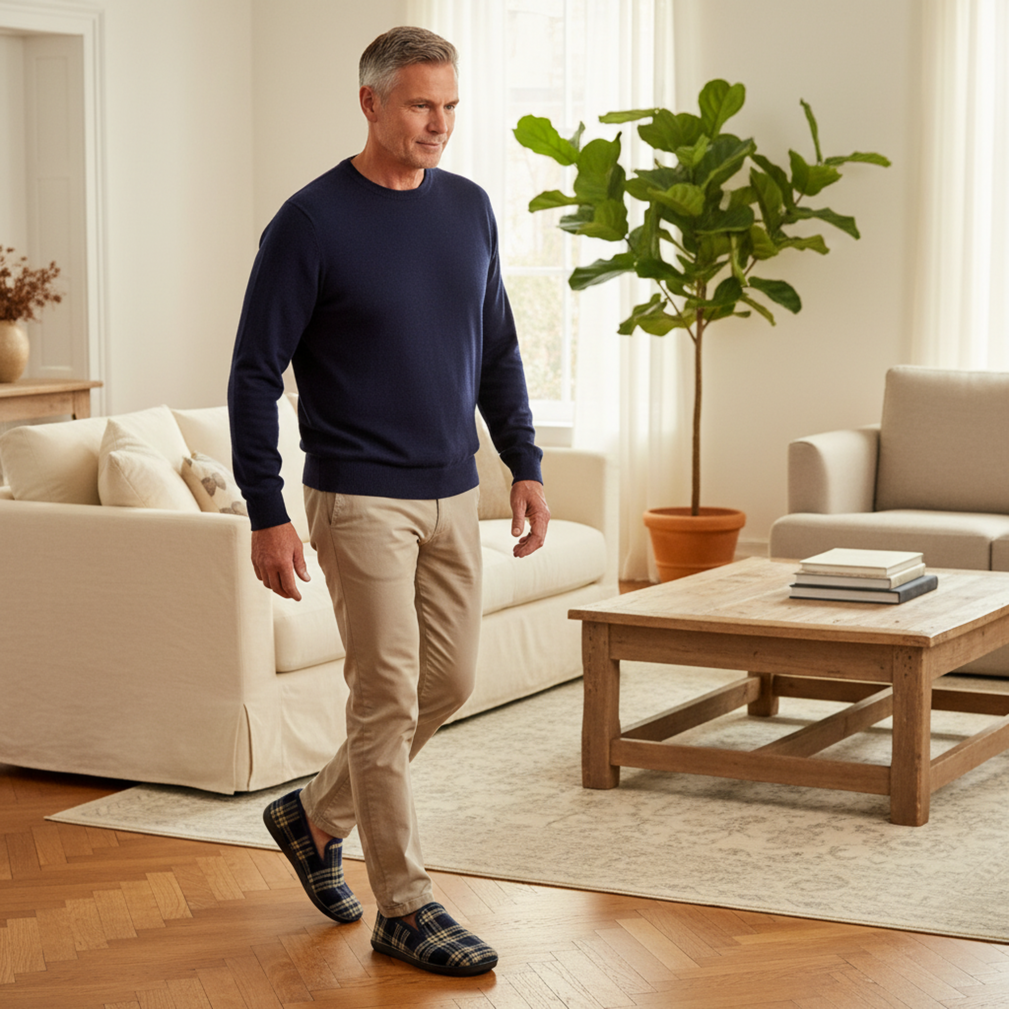 Voir la diapositive 4 : OZABI Ozabi pantoufles charentaises homme fabriquées en espagne carreaux écossais