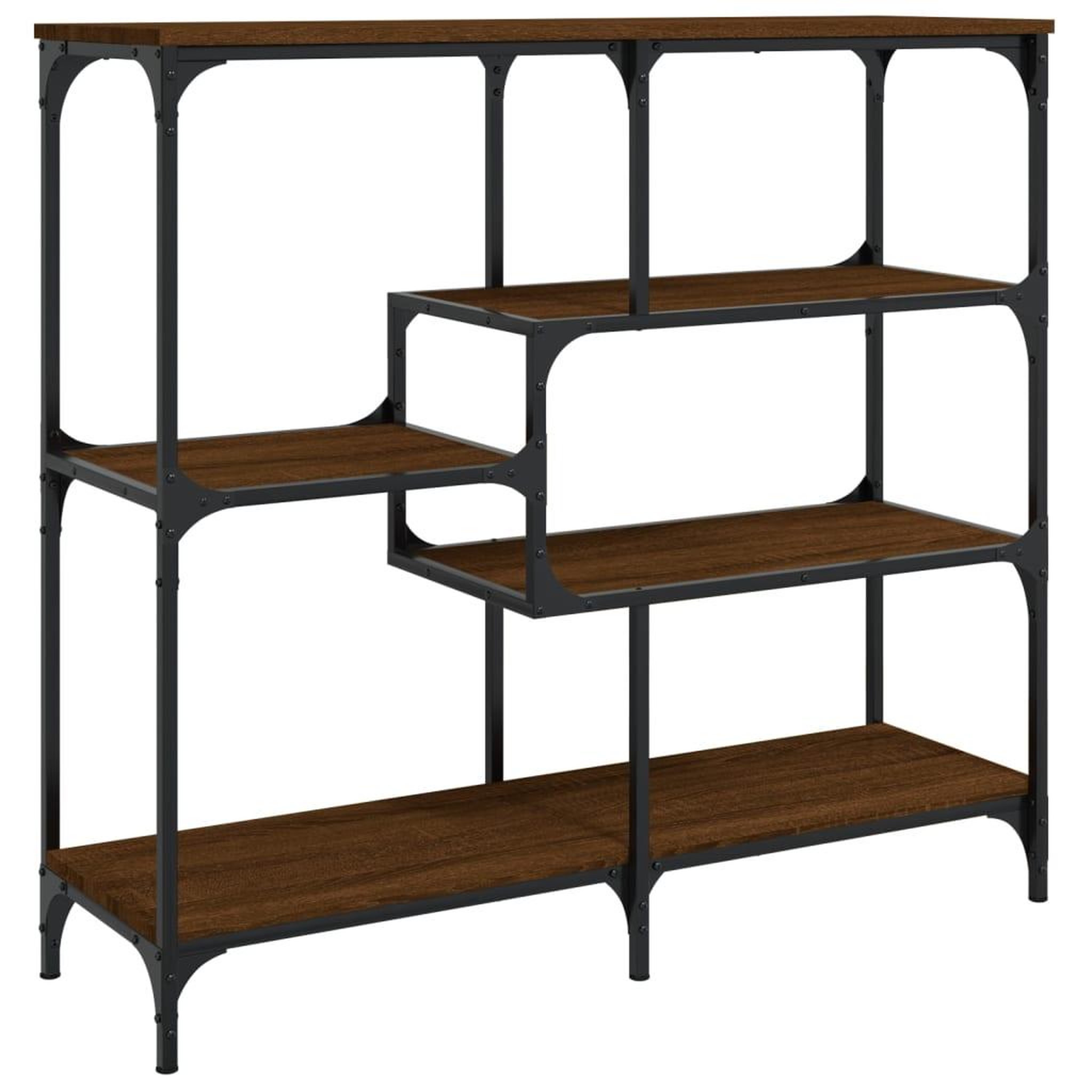 Voir la diapositive 2 : VIDAXL Table console chene marron 103x32x95 cm bois d'ingenierie