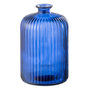 Voir la diapositive 1 : Paris Prix Vase Bouteille en Verre  Stripe  23cm Bleu