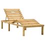 Voir la diapositive 3 : VIDAXL Chaise longue de jardin avec table et coussin Pin impregne