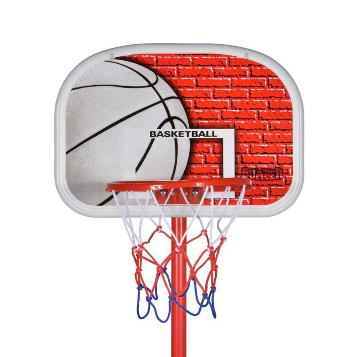 BUMBER Panier de Basket sur Pied Mobile pour Enfant  Atlanta  Hauteur Réglable jusqu'à 1m35