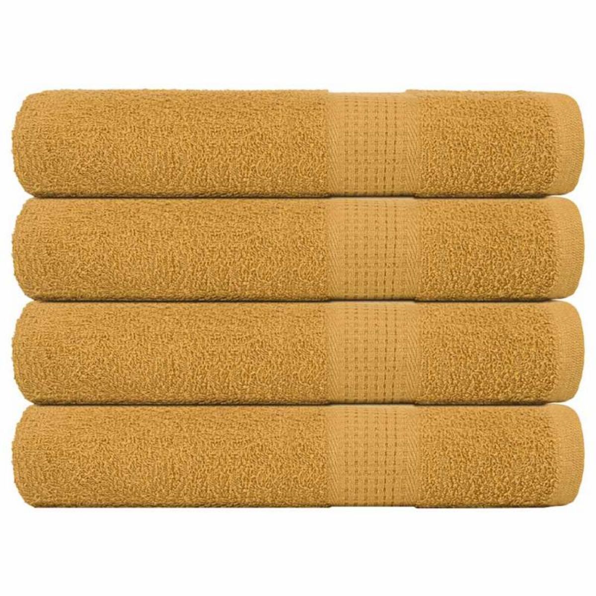 VIDAXL Serviettes de sauna 4 pcs doré 80x200 cm 360 g m² 100% coton