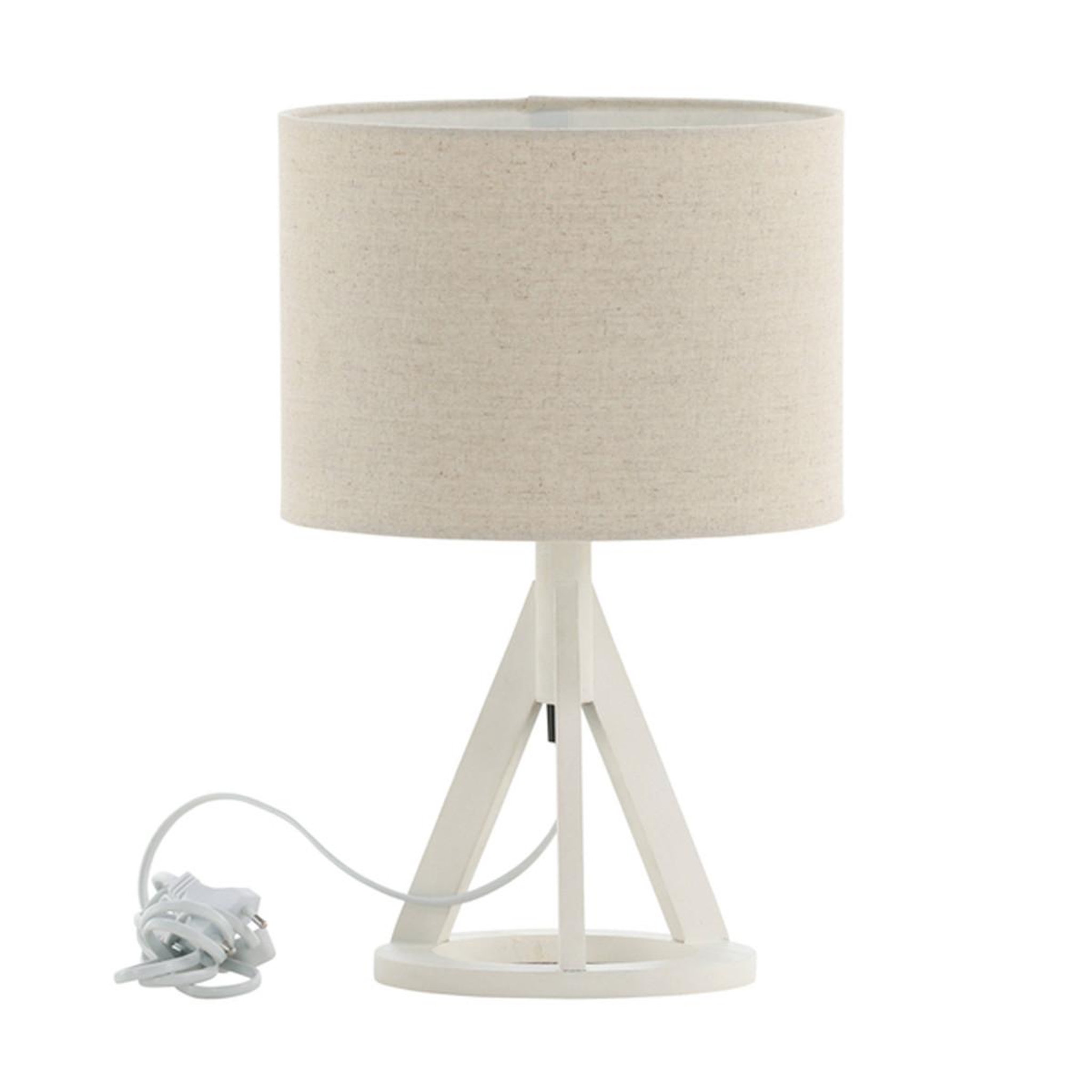 Paris Prix Lampe à poser en bois  kona  51cm blanc