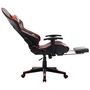 Voir la diapositive 5 : VIDAXL Chaise de jeu avec repose-pied Noir et rouge Cuir artificiel