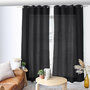 Voir la diapositive 1 : DECOSTARS Rideau à œillets 140x240 Zoé noir