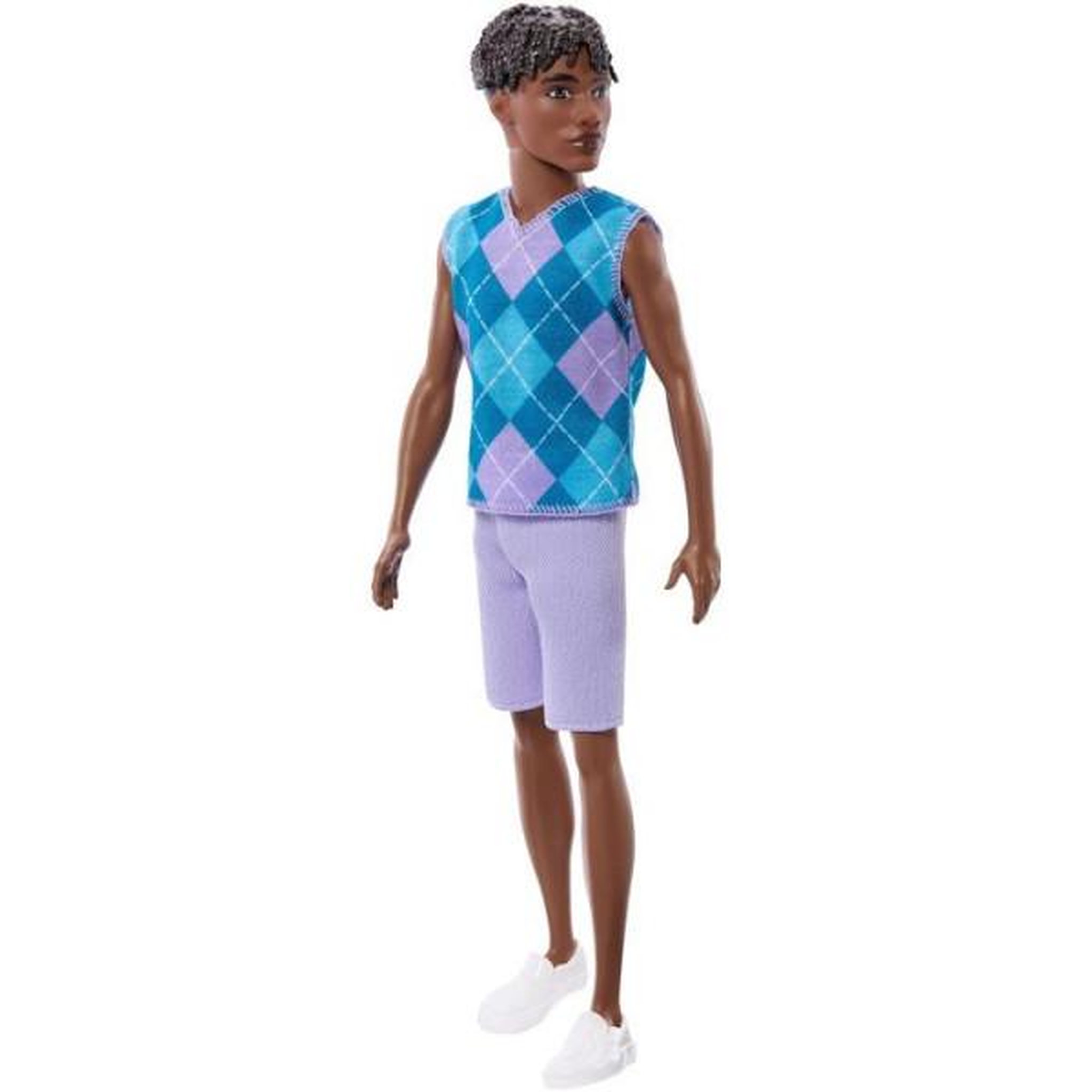 Voir la diapositive 2 : BARBIE Poupée - BARBIE - Ken Fashionista JJN67 - Polo carreaux - Look tendance - Tenue estivale