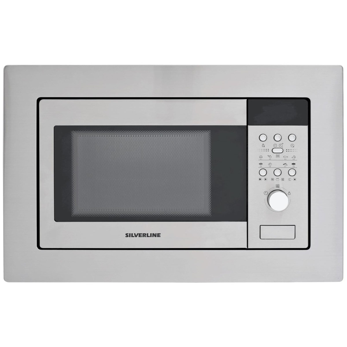 Silverline Four à micro-ondes combiné Silverline MW9012X01 en acier inoxydable à surface plane 20 L 800 W