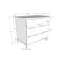 Voir la diapositive 3 : Vipack Commode eva 3 tiroirs blanc