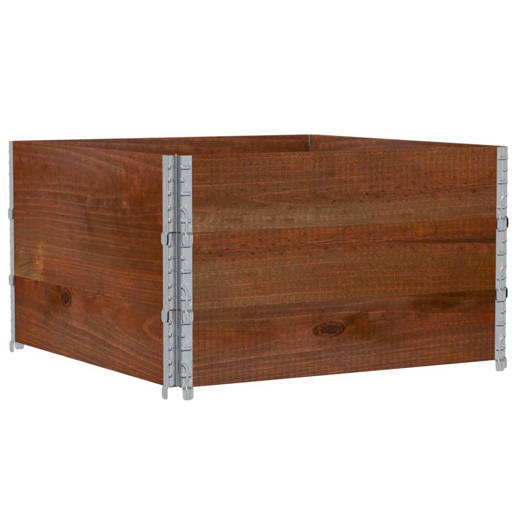 Voir la diapositive 5 : VIDAXL Jardiniere marron 100x100 cm bois massif de pin